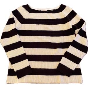 Banana Republic navy and white striped sweater.